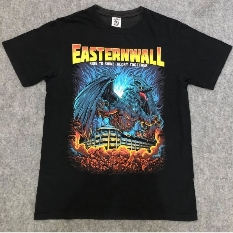 Kaos T-shirt EASTERNWALL " RISE TO SHINE GLORY TOGETHER " Black | Cotton Combed 24s Bahan tebal