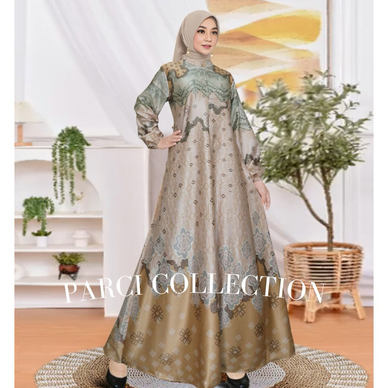 Tasya Gamis Silky Premium - Gamis Silk -Gamis Silk Motif Terbaru - Gamis busui wanita - Gamis Pesta 