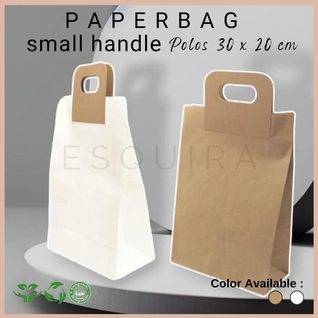 

(HEGO) Paperbag Kraft Polos / Paper bag Kantong Roti Lunch / 10 PCS / PBSH3020