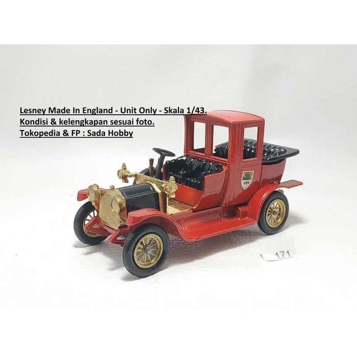 Csm... Vintage Diecast Lesney Matchbox 1/43 1912 Packard Landaulet Merah England Unit Only Classic Car