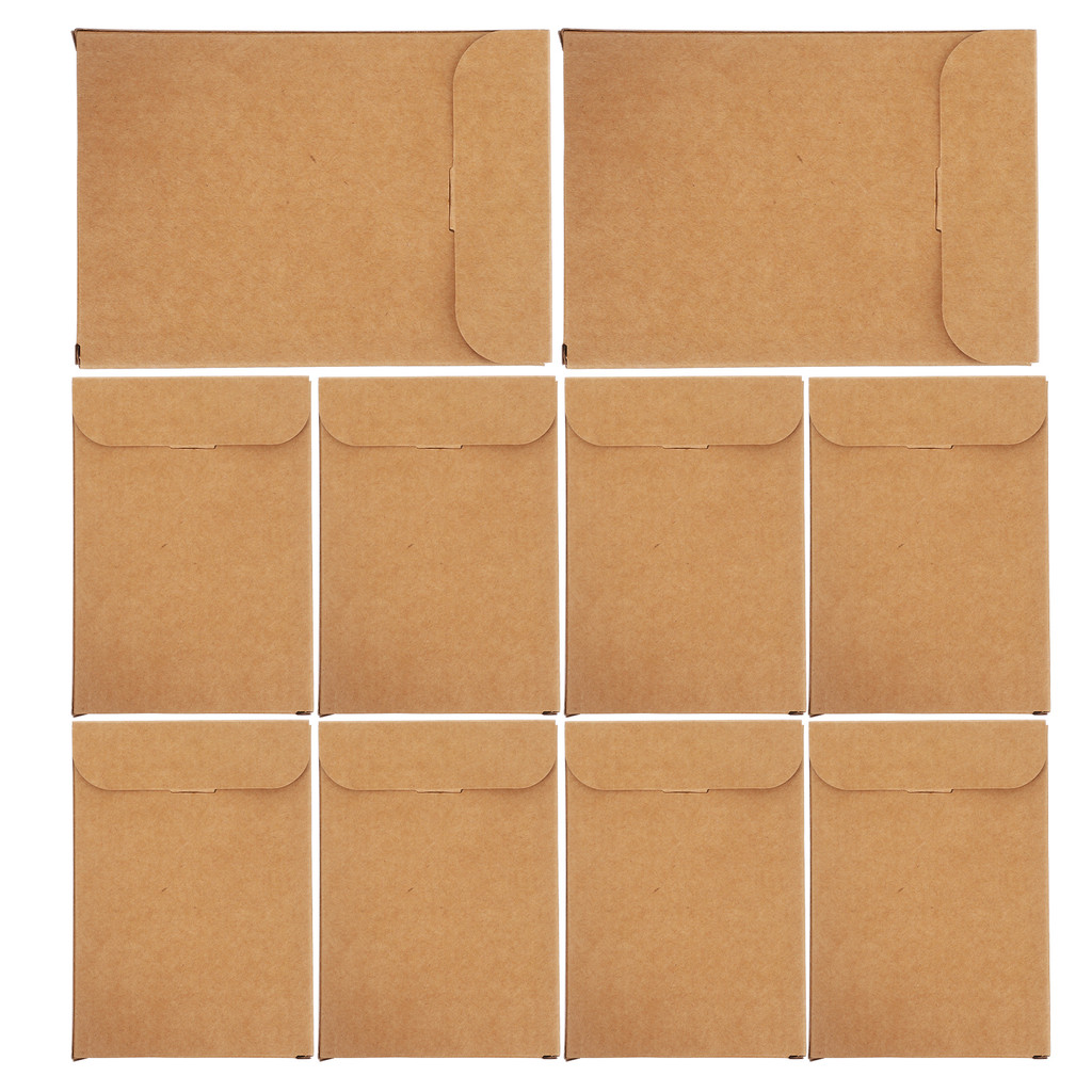 

20 Pcs Greeting Card Postcard Boxes for Packaging Envelopes Small Shipping Supplies Khaki Case Protectors
