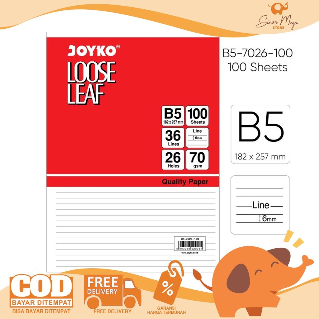 

Joyko Isi Binder B5-7026 100 sheet