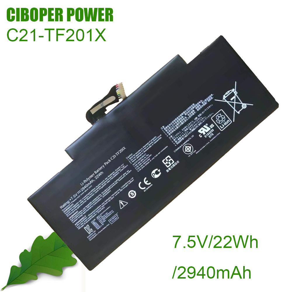 

CP Original Laptop Battery C21-TF201X 7.5V/22Wh/2940mAh For Transformer Pad TF300 TF300T TF300TG TF300TL Series Notebook