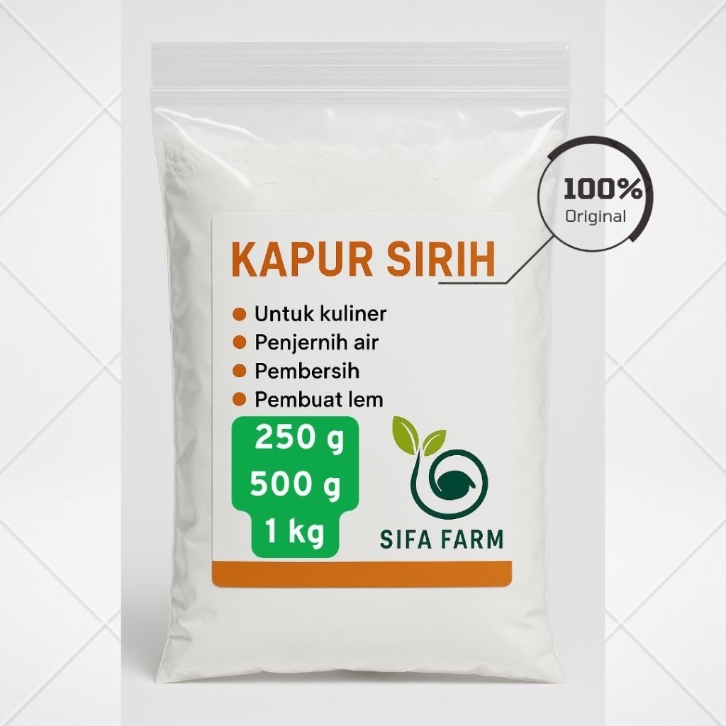 

Kapur Sirih Murni 1 Kg – Food Grade untuk Dapur, Tradisional, dan Perawatan