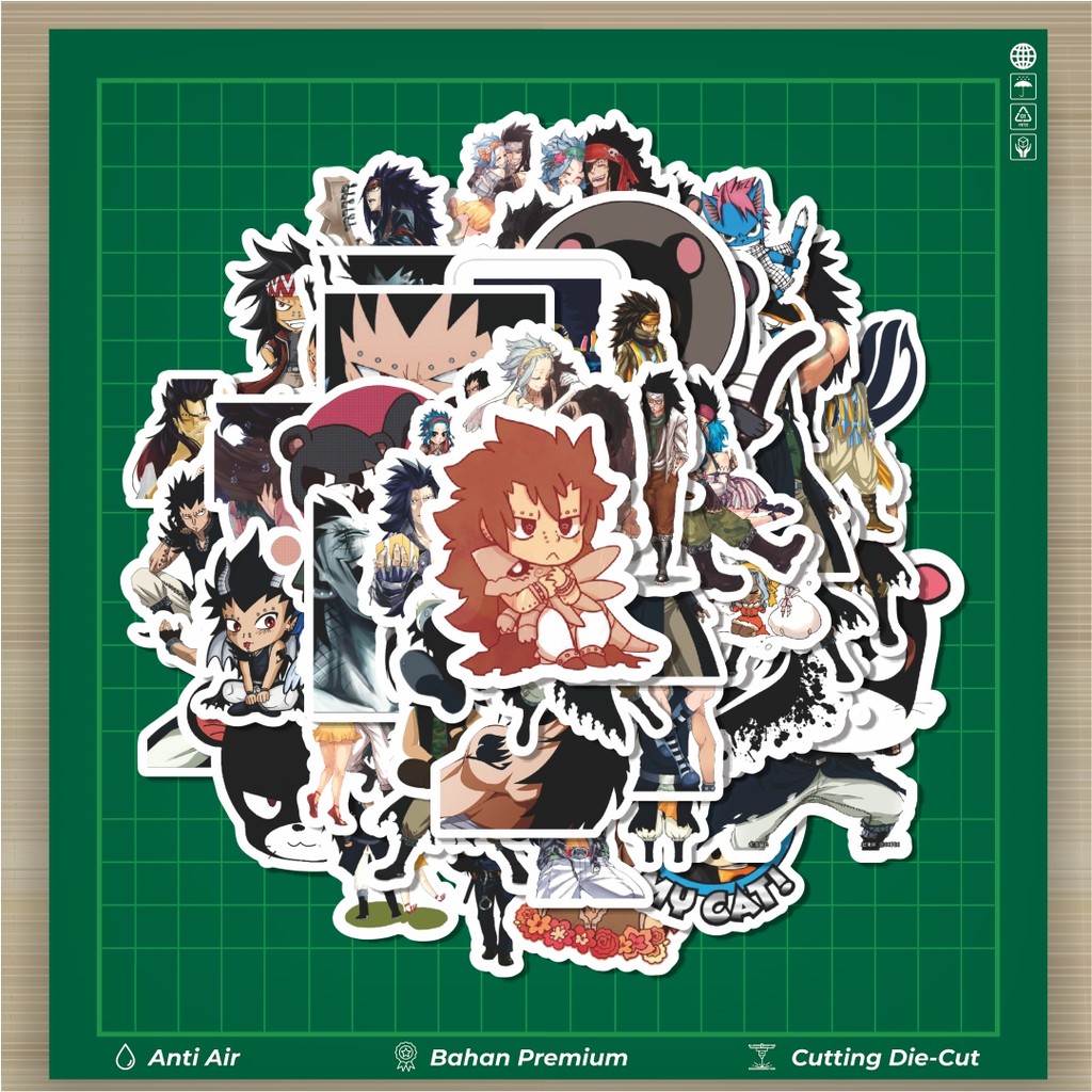 

HOT 50 PCS STIKER Stiker Anime Series Fairy Tail Character Gajeel Redfox Stiker Fashion Cars Decal Dingin Kartu Album Custom Vinyl Anti Air- Sticker Aesthetic Buku Journal Koper Casing HP Tablet Laptop Helm Motor Botol Minum