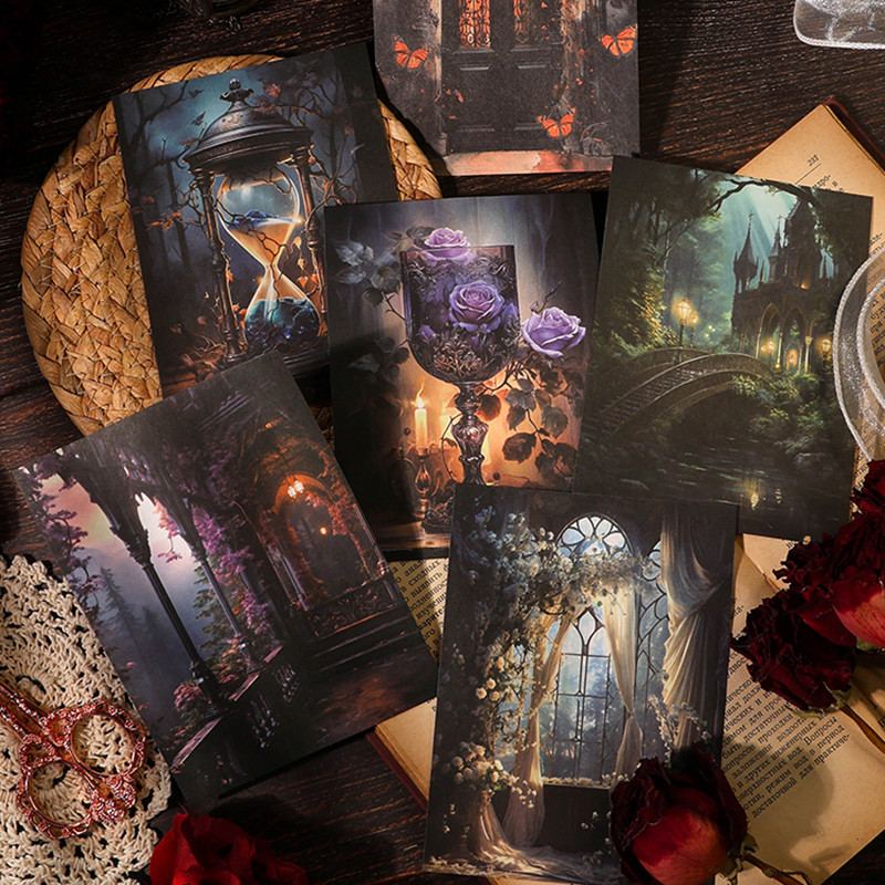 

20Pcs Halloween Dark Vintage Series Scrapbooking Paper Material Perfect for Collage Journaling Diy Craft Supplies