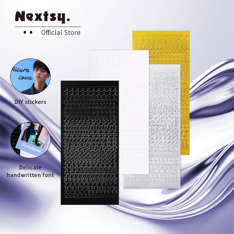 

Nextsy Stamping Panas Stiker Huruf Stiker Dekorasi Scrapbook Aesthetic Sticker Decorative Alphabet