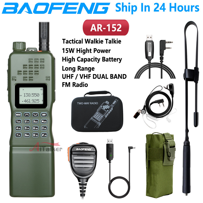 AR-152 BaoFeng Walkie Talkie HAM Comunicador AN /PRC-152 Dual Band 2 Way Rao Long Range Wolki Tolki 