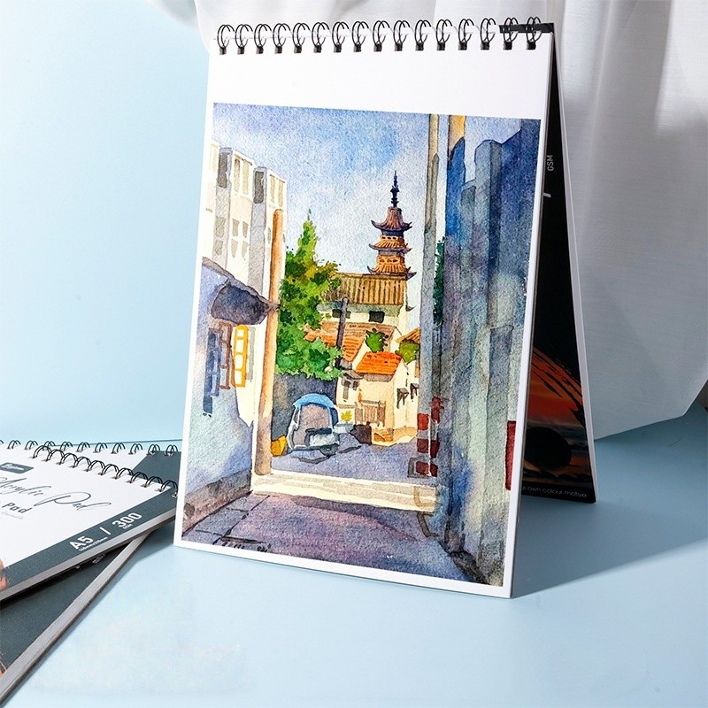 

A3 A4 A5 Coil Sketchbook Eco-Friendly Thick Drawing Paper Acid Free Spiral Bound Artist Sketch Pad Sketch Watercolour Book