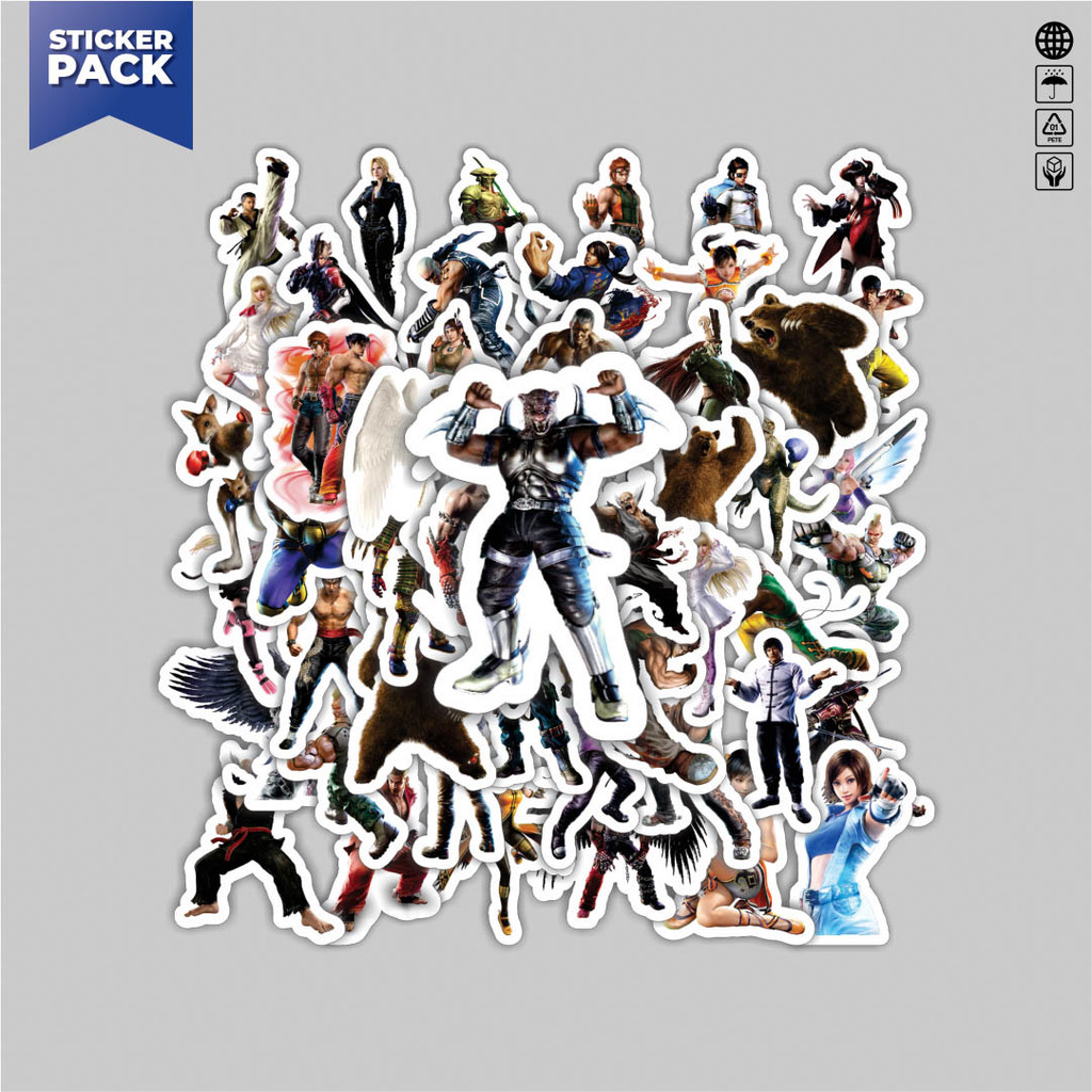 

[100PCS]Stiker Pack Stiker Game Series Tekken Character Mix 2 Aesthetic Vinyl Anti Air Dekorasi Sticker Laptop Buku Journal Koper Helm Casing HP Gitar Helm Skateboard