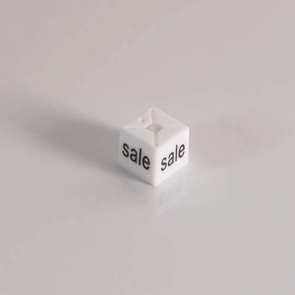 

50pcs/lot White Square Sizing Colored Hanger Sizer Garment Markers Coded Size Clips