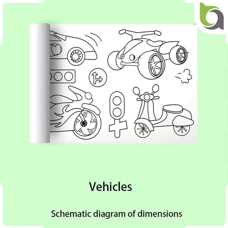 

Dehaiyun Kertas Mewarnai Tempel Dinding Drawing Paper Roll 3M - HB30