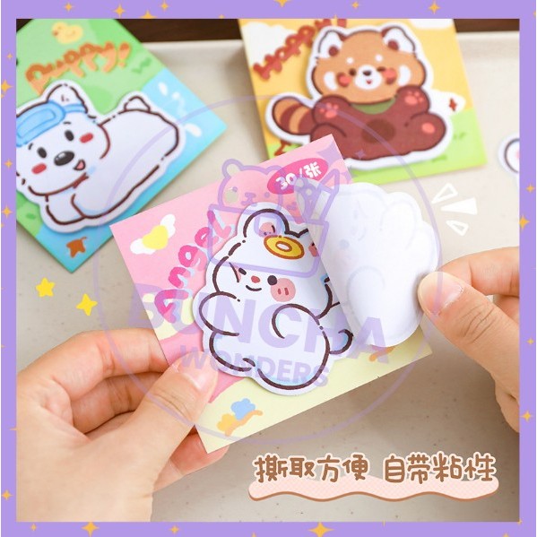 

BW NEW! Sticky notes/memo/Index notes/Post-it notes berbentuk binatang viral 30Pcs S-SN026