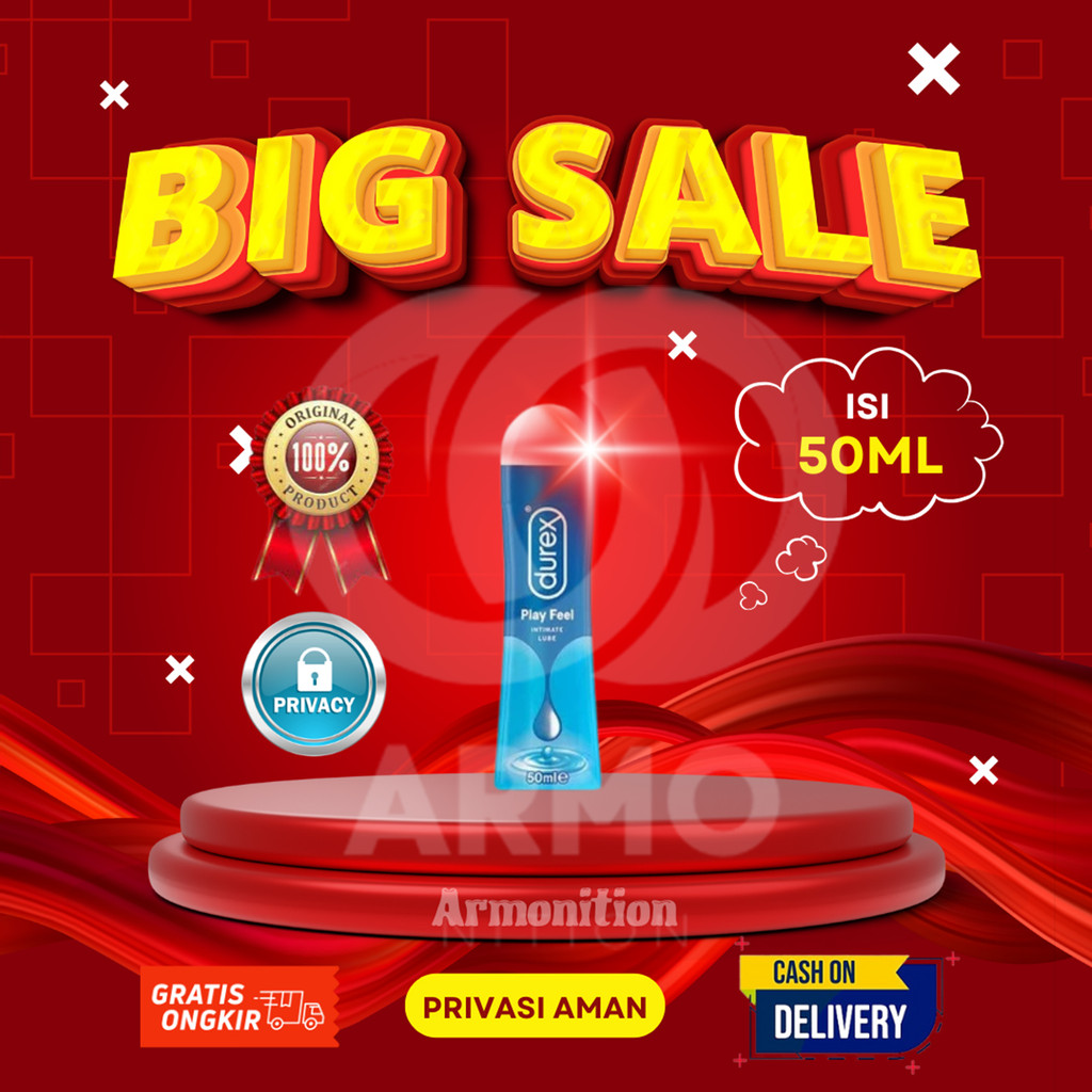 Lubricant Durex Play Feel 50 ml - Lubrican Pelumas Gel Pelicin Pria & Wanita Biru