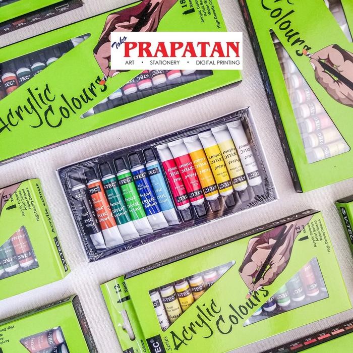 

V-TEC Acrylic Paint set 12/18x6ml / Cat Akrilik V-TEC set - 12 Warna