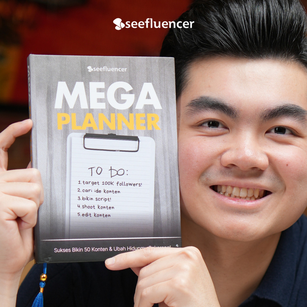 

Buku Mega Planner by Samuel Christ Jurnal Sukses Konsisten Bikin 50 Konten Viral