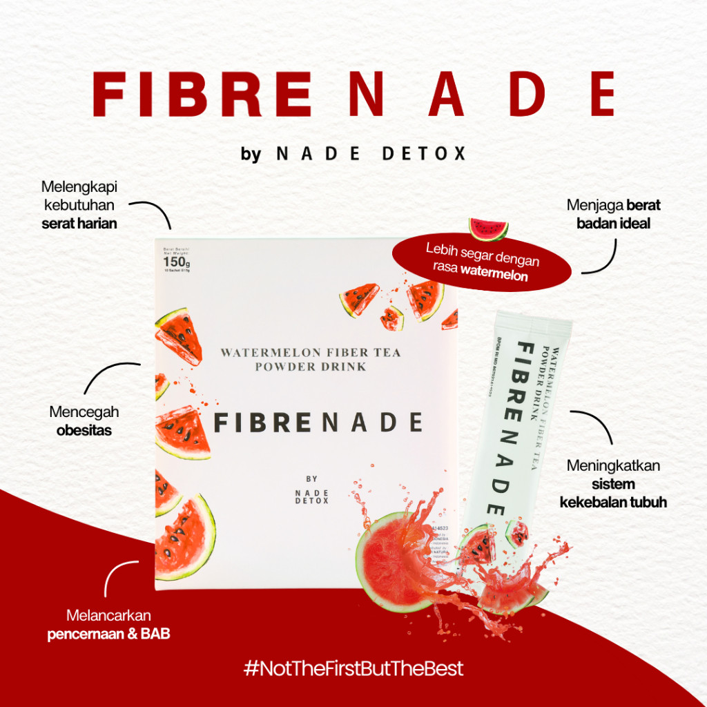 

FIBRENADE Minuman Fiber Tinggi Serat dari Nade Detox - isi 10 sachet