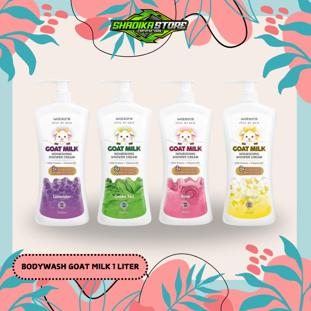 Watsons Goat Milk Sabun Body Shower Wash Cream Mandi Cair Nourishing Susu Kambing 1000ml