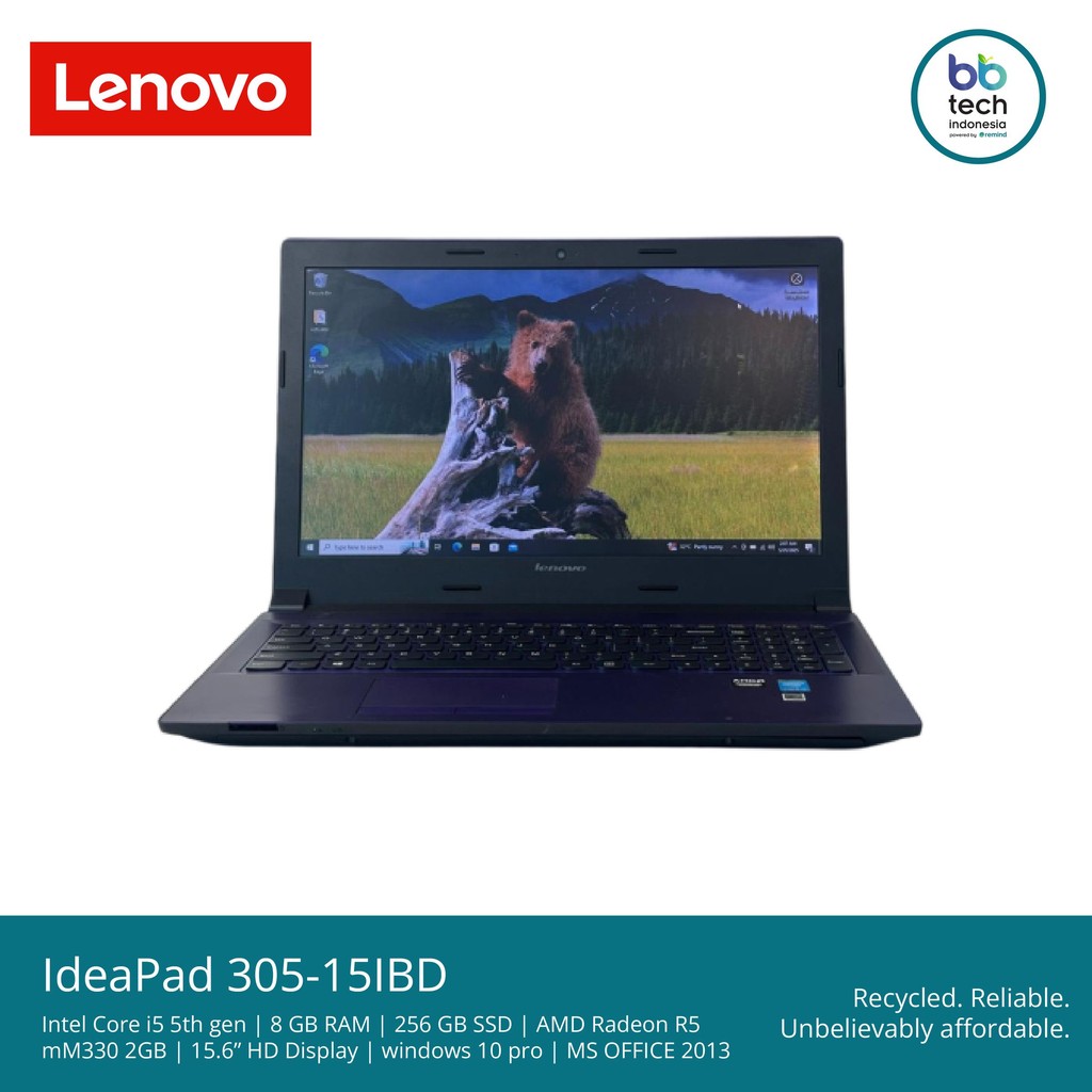 Lenovo 305-15IBD (ideapad) | Intel Core i5 5th gen | 8 GB RAM | 256 GB SSD | AMD Radeon R5 mM330 2GB