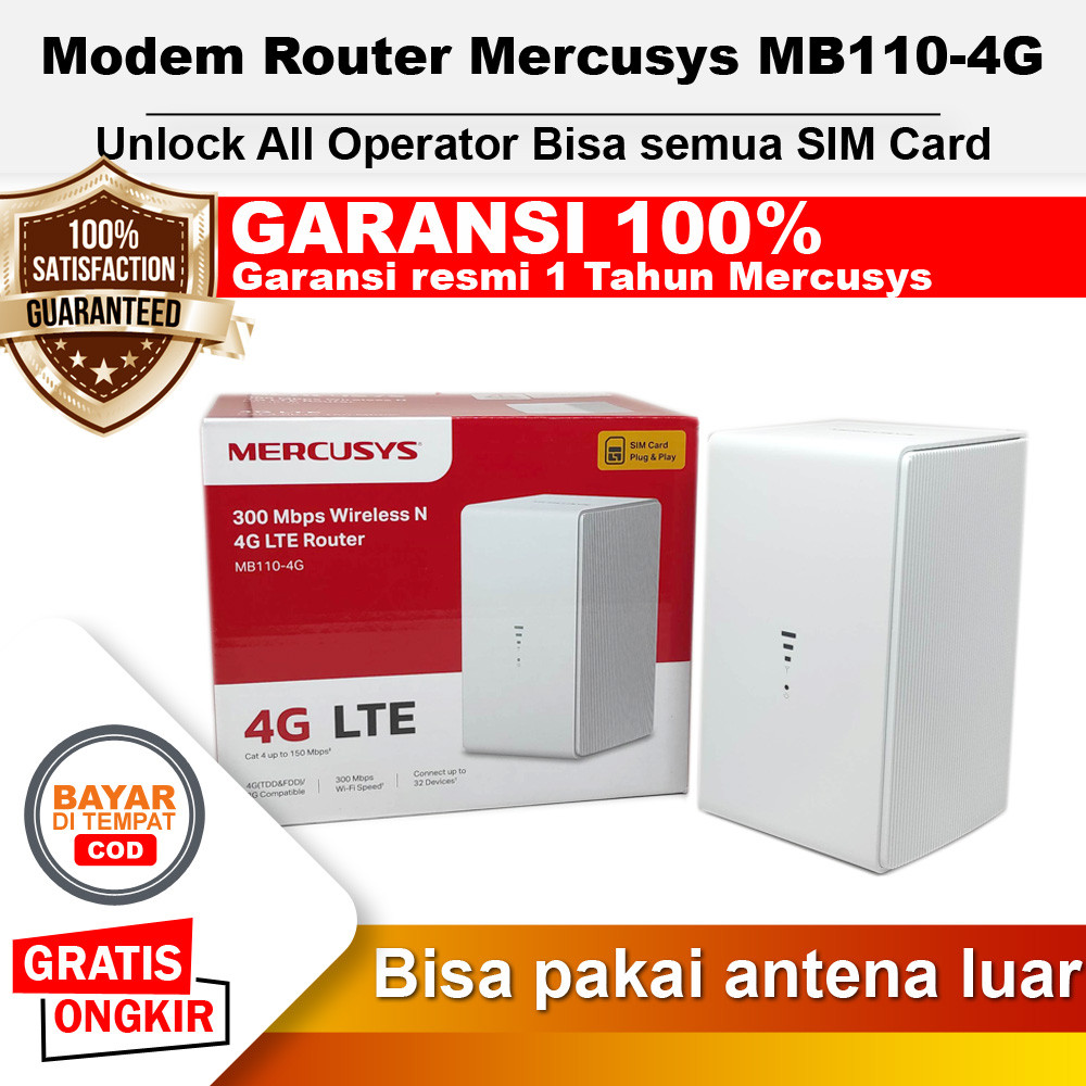 Mercusys MB110-4G 4G LTE Modem Wireless Router Wifi MB 110 - 4G | Toko Antena Yagi Jogja