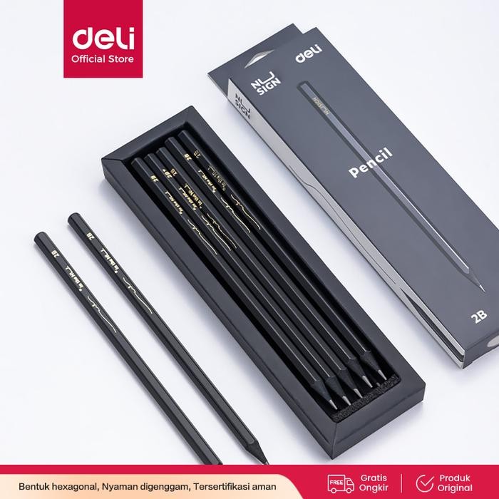 

Sale Nusign 2B/HB Pencil / Pensil 2B/HB Design Elegan Nyaman Di Genggam NS722-2B/HB NS723-HB/2B Alat Hitam - HB - 10 Pcs Tbk