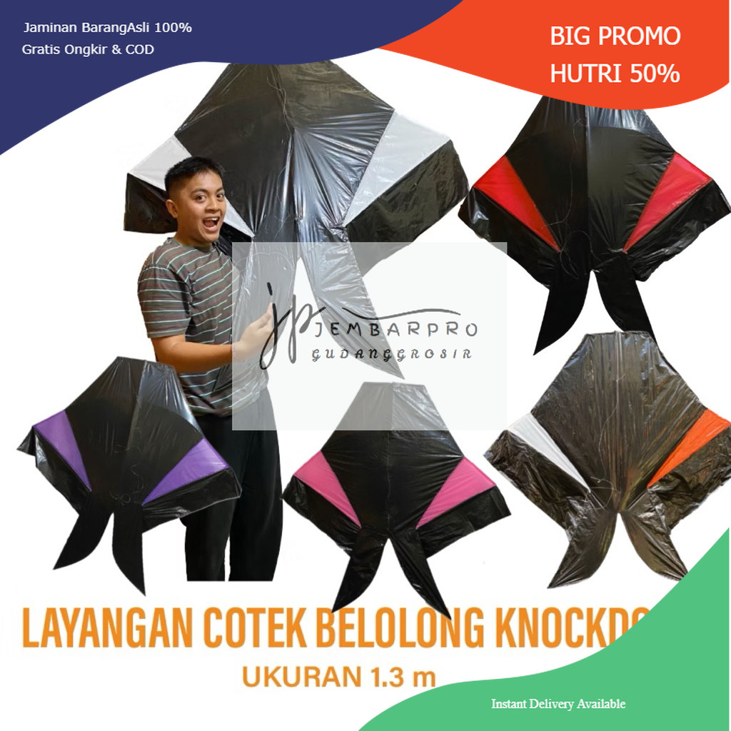 Layangan Cotek Belolong Knockdown - Layangan Cotek - Layangan bebean knockdown - Layangan Bebean Bal