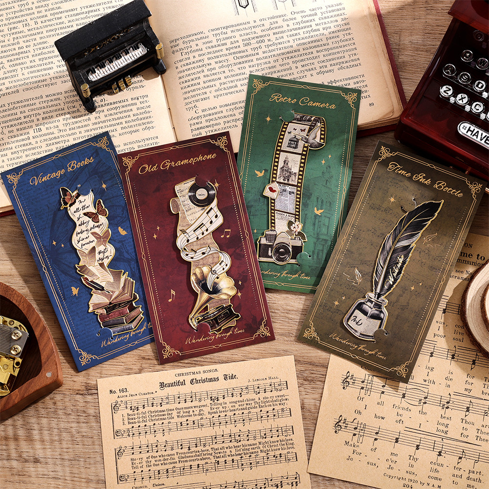 

1 pc Vintage Ink Bottle Metal Bookmark Unique Film & Book Design Page Holder Perfect Gift for Book Lovers Teachers Students