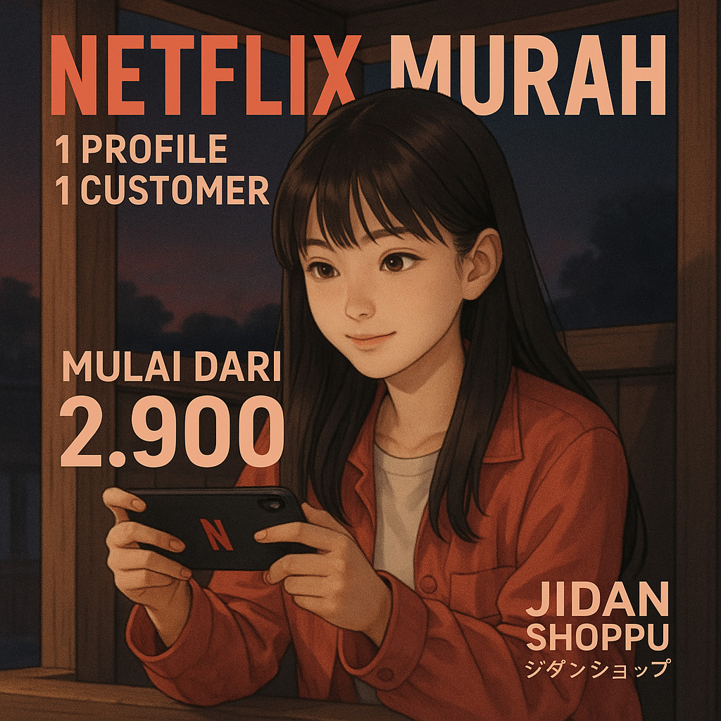 [NFX] Netflix Premium Harian 1 Hari – 1 Profil 1 Pengguna, Kualitas UHD, Akses Semua – Jidan Shoppu