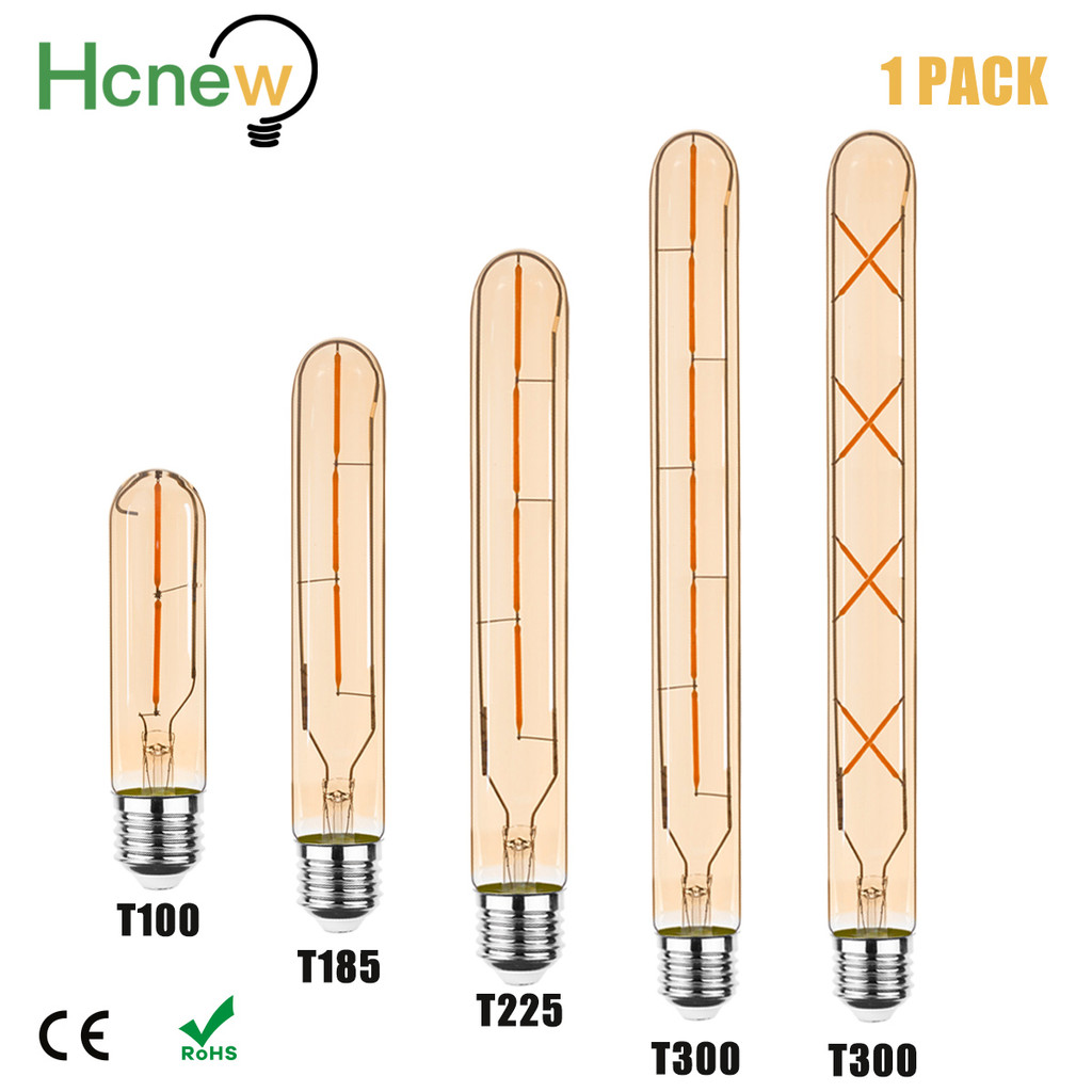 H ew Retro LED Filament Bulbs T185 T225 T300 Led Tube Bulb E27 2W 3W 4W 6W 8W 220V Flame Light For  