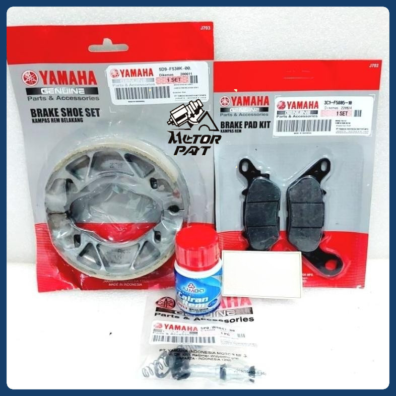 Promo Kampas Rem Depan Belakang + Minyak Rem + Seal Master Vega Zr Vega R New  Jupiter Z  Byson Mio 
