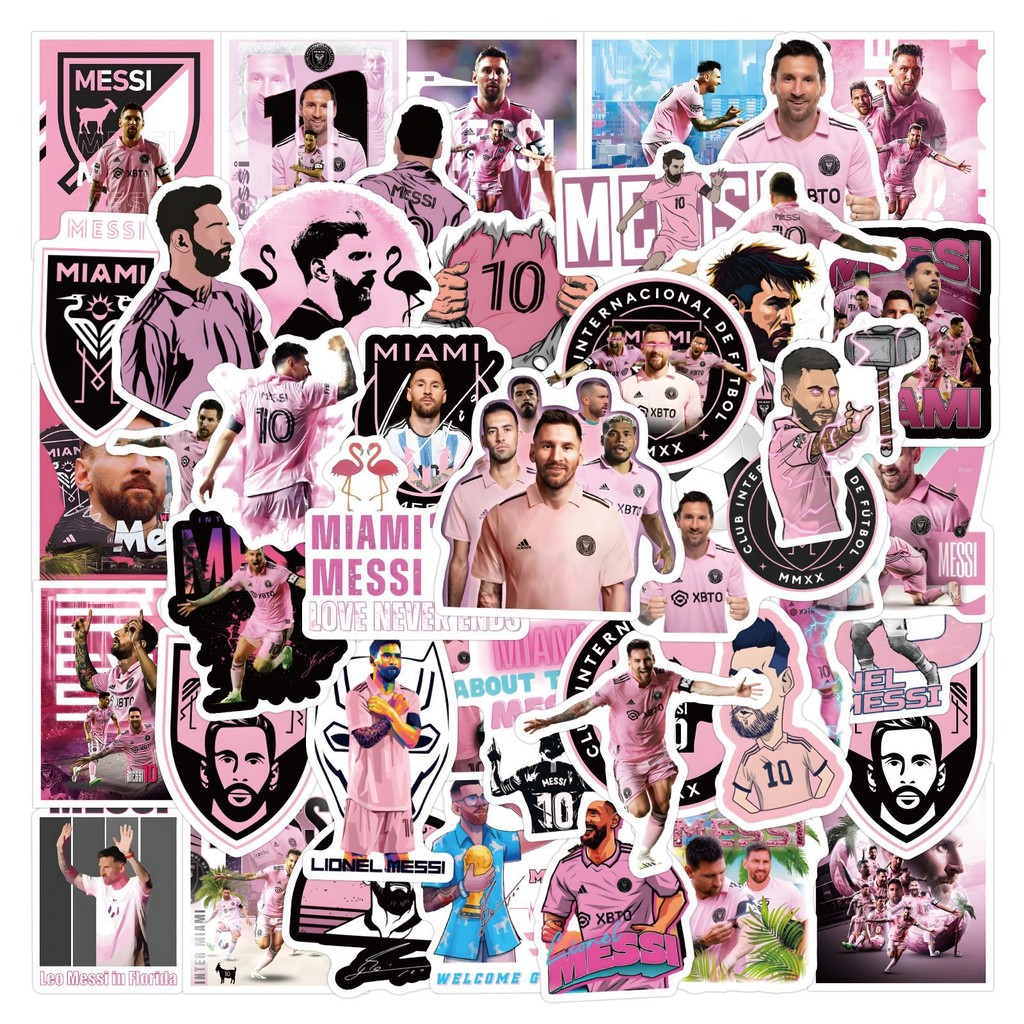 

52Pcs Lionel Messi Stickers DIY Stickers Scrapbooking Phone Luggage Skateboard Waterproof Decals