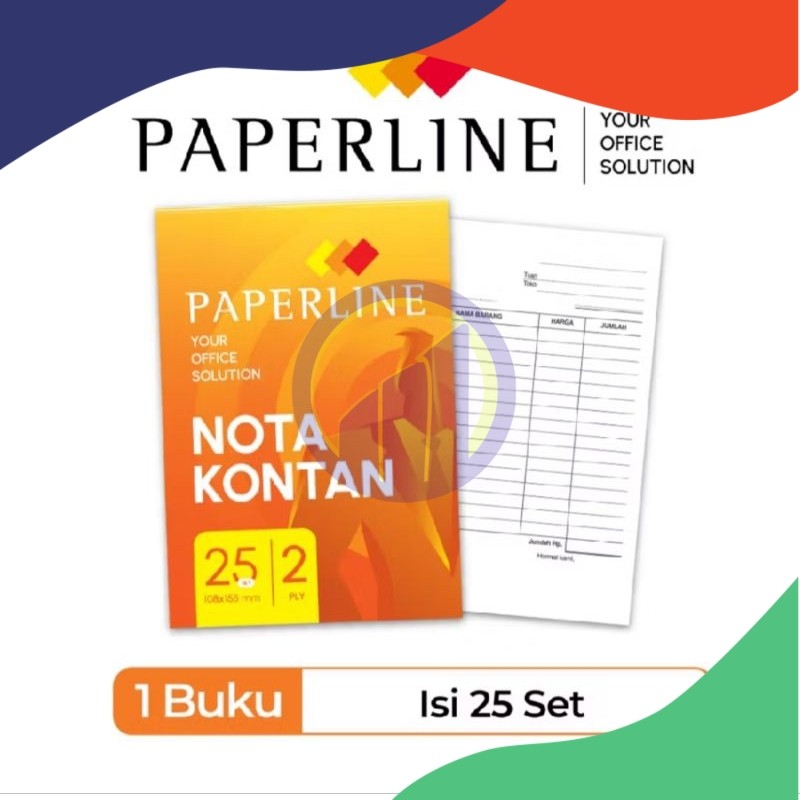 

(Pack=10Pcs) Peperline Nota Kontan 2 Ply Kecil K2 Isi 25sheet