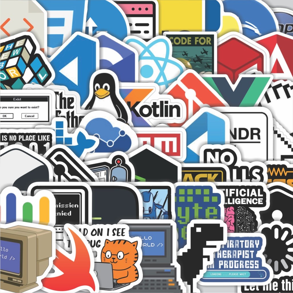

Stiker Cutting Pack Stiker Logo IT Programer V1 Isi 100Pcs Series Aesthetic Lucu Keren Untuk Koper Bahan Vynil