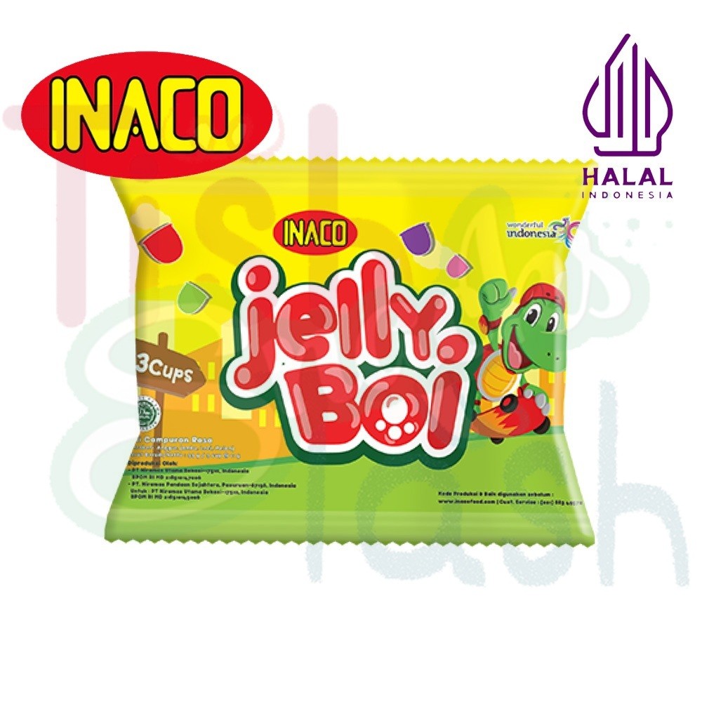 

Inaco Jelly Boi 11g - Stroberi Anggur Jambu Leci Melon Halal, Jeli Rasa Buah Segar GROSIR