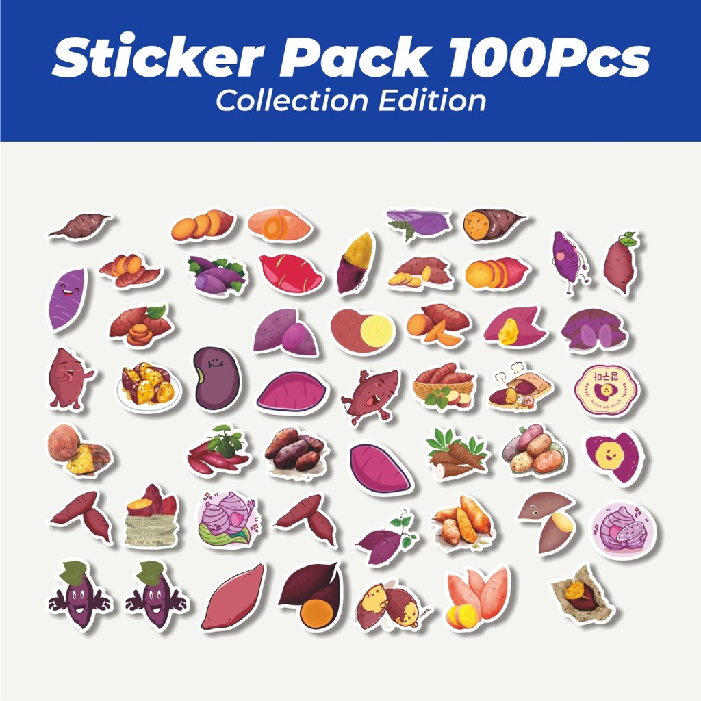 

Hot Stiker Tanaman Ubi Lucu Anti Air Stikers Berperekat Waterproof Sticker Decal Buat Motor Helm Buku Journal Koper Casing HP Laptop Botol Minum