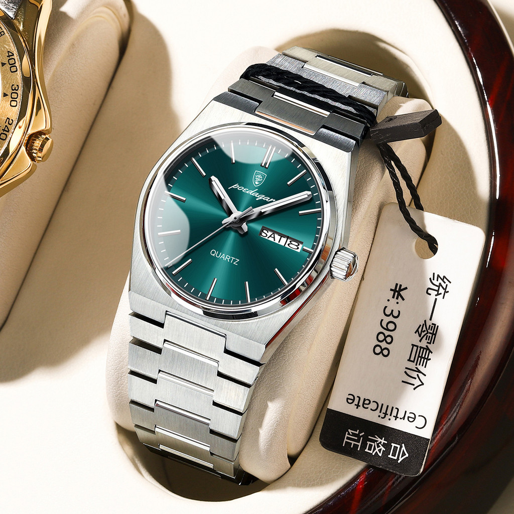 

Jam tangan wanita mewah baru merek Swiss tahan air dengan kalender ganda jam tangan kuarsa