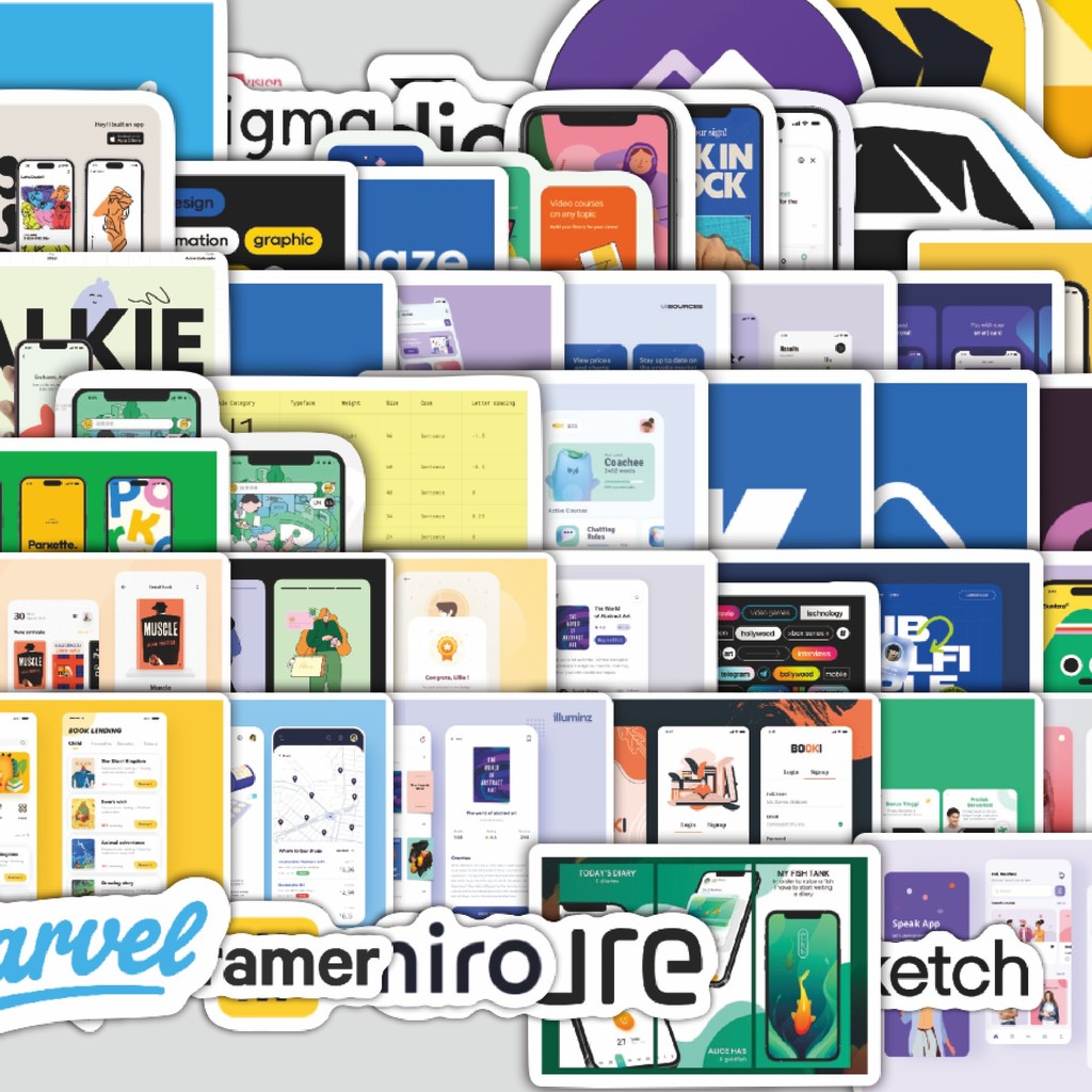 

Stiker Cutting Pack Stiker UI UX Design Isi 100Pcs Series Aesthetic Lucu Keren Untuk Koper Bahan Vynil