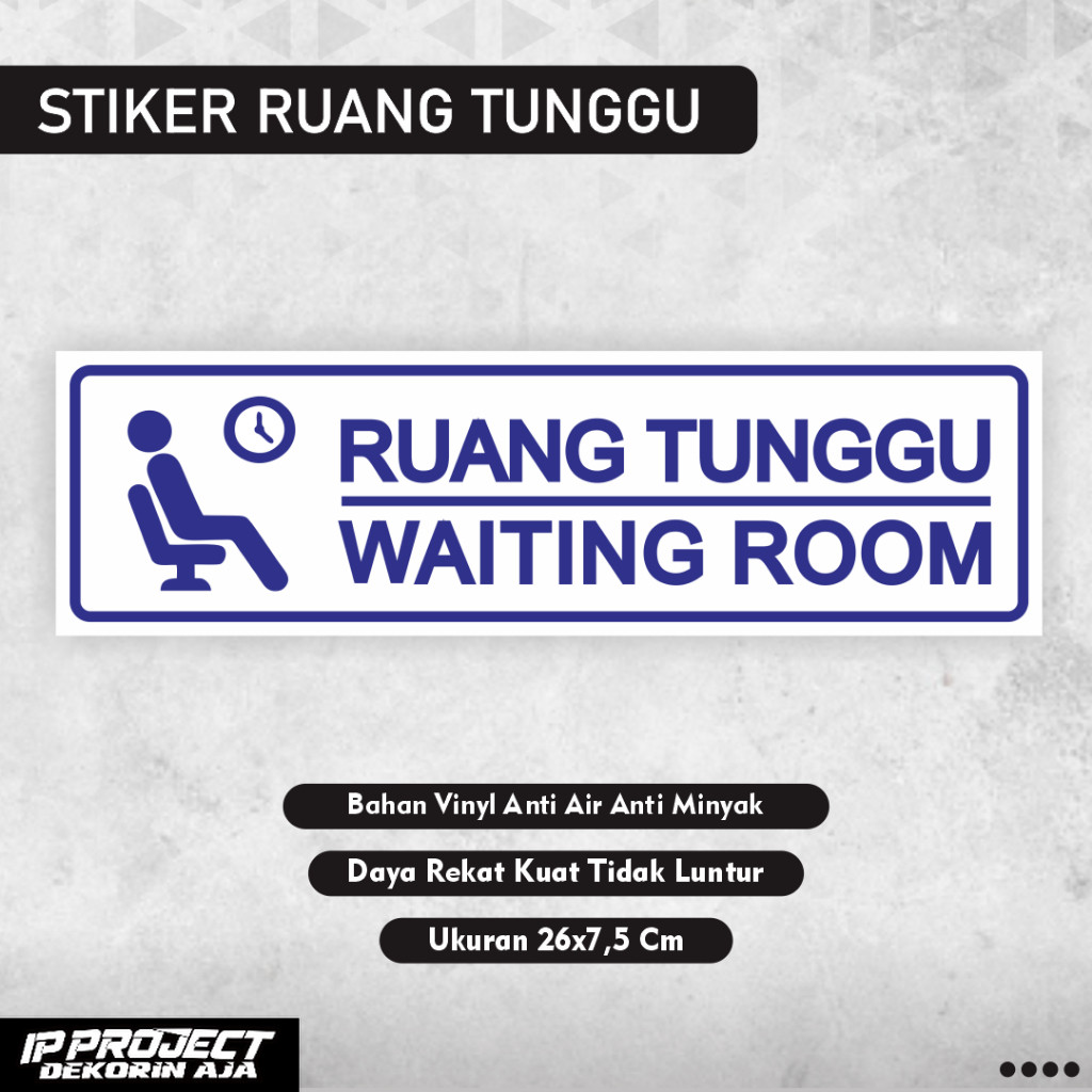 

Sign Sticker Ruang tunggu / stiker ruang tunggu / stiker waiting room