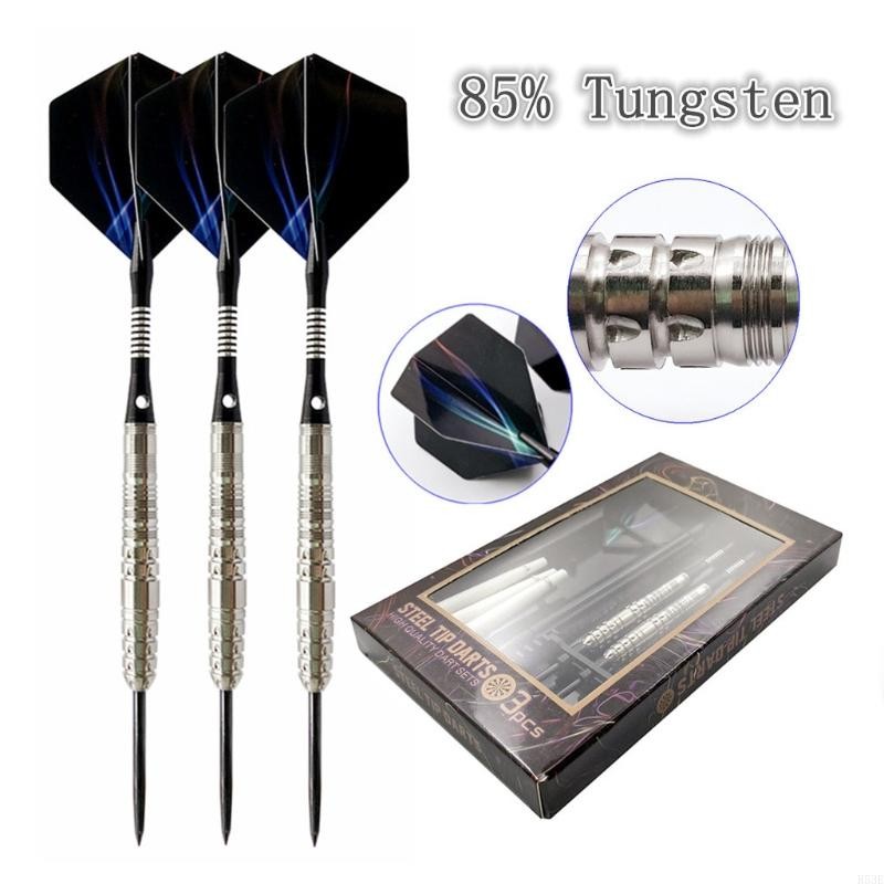 3Pcs Steel Tip Darts 23 Grams Aluminum Shafts & Brass Barrel Steel Tip & Pet Flight Levels in Rec Ro