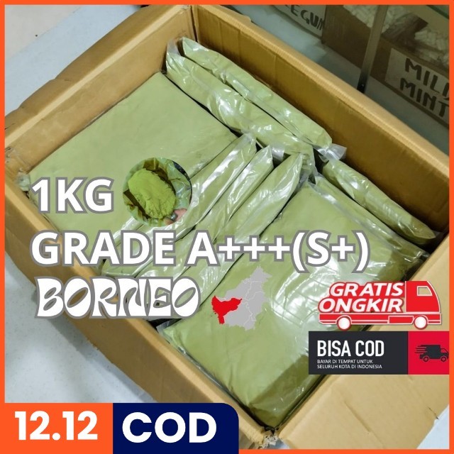 

Premium keratonn Kalbar Green Green Teh Kopi Alam Kalimantan A+++(S+) 1kg