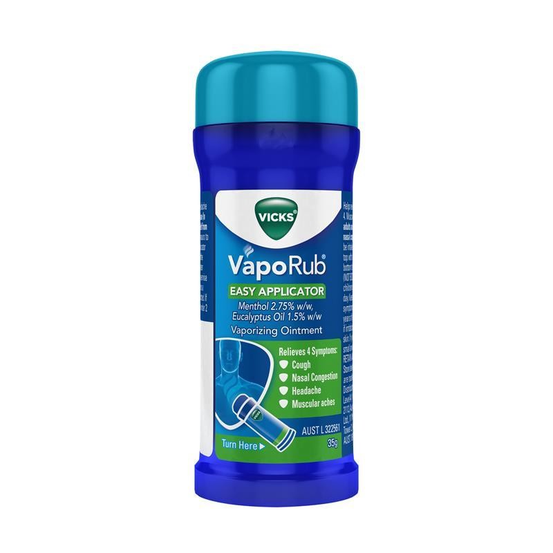 Vicks VapoRub Easy Applicator 35g – Salep Uap Aromaterapi untuk Hidung Tersumbat & Batuk – Salep Aro