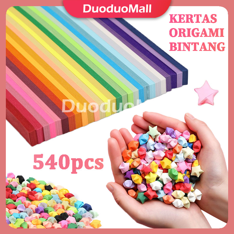 

540pcs Kertas Origami Bintang / Craft Handmade / DIY / Lucky Star Kertas / Paper Craft