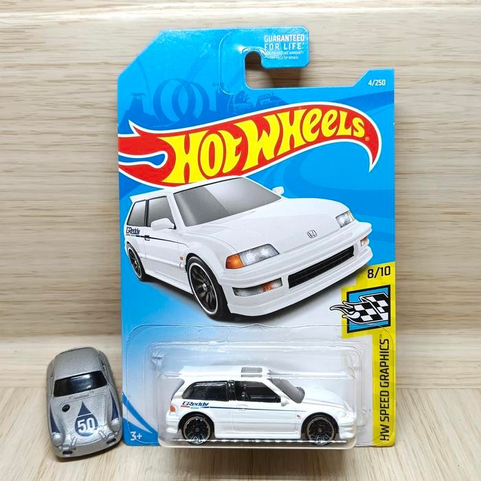 SLK99 hot wheels 90 honda civic ef white greddy
