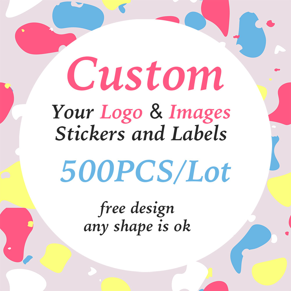 

500PCS Custom Stickers and Customized Logo Wedding Birthday Baptism Stickers DIY Your Own Logo Stickers Personalize Stickers