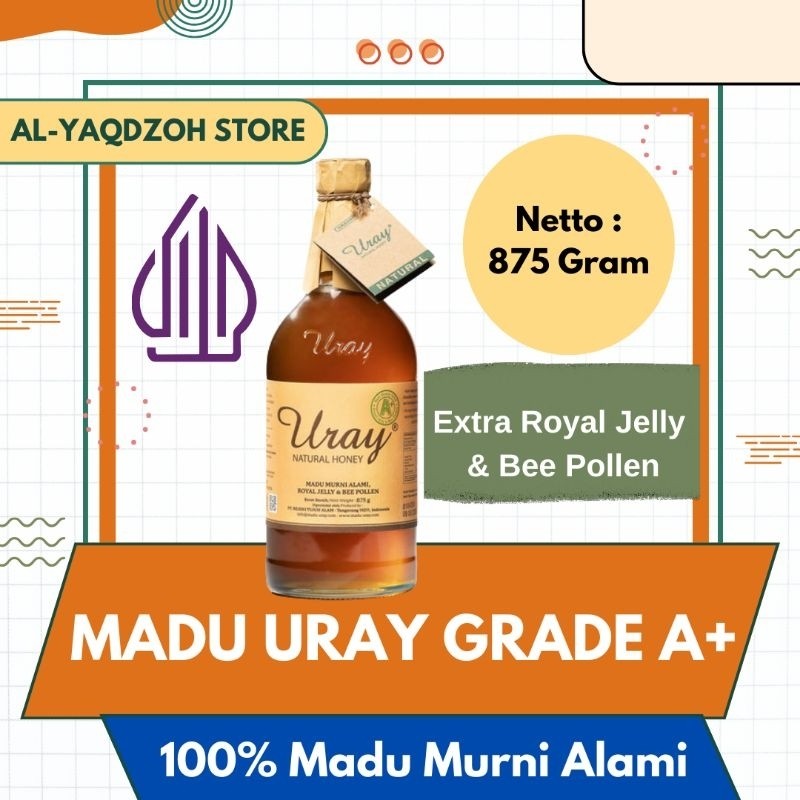 

PROMO Madu URAY | Grade A | Natural 100% Botol | Netto 875gram