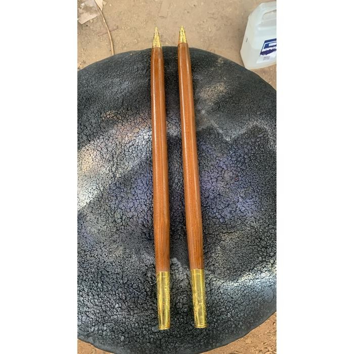 termurah deder tombak scan gagang dari kayu jati bonus tunjung kuningan panjang 50  majapahit matara