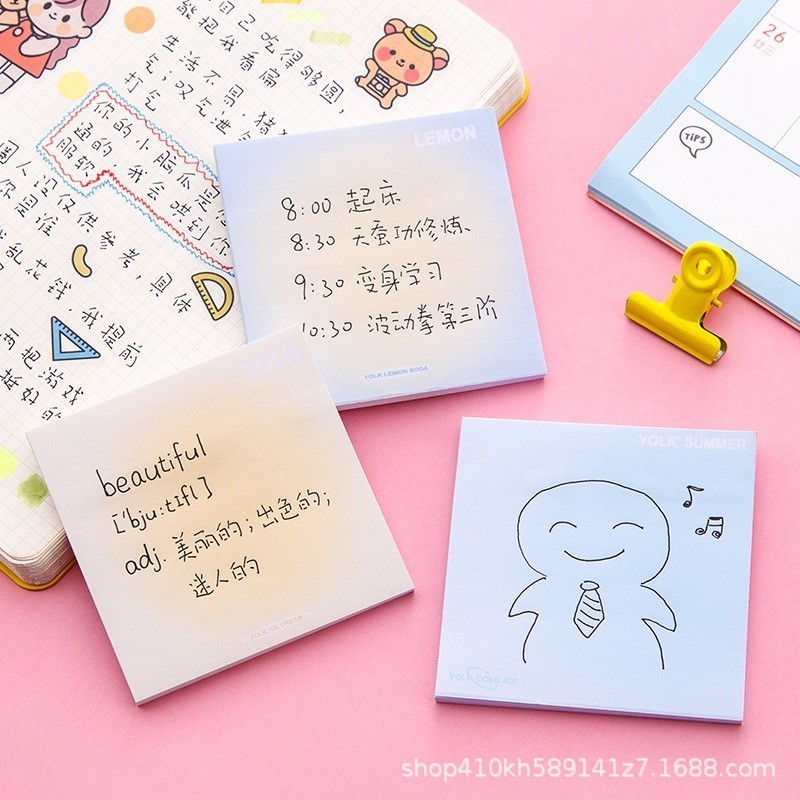 

Sticky Notes Gradasi Polos 50 Lembar Memo Tempel Gradasi Warna-Warni 50Lembar Lucu