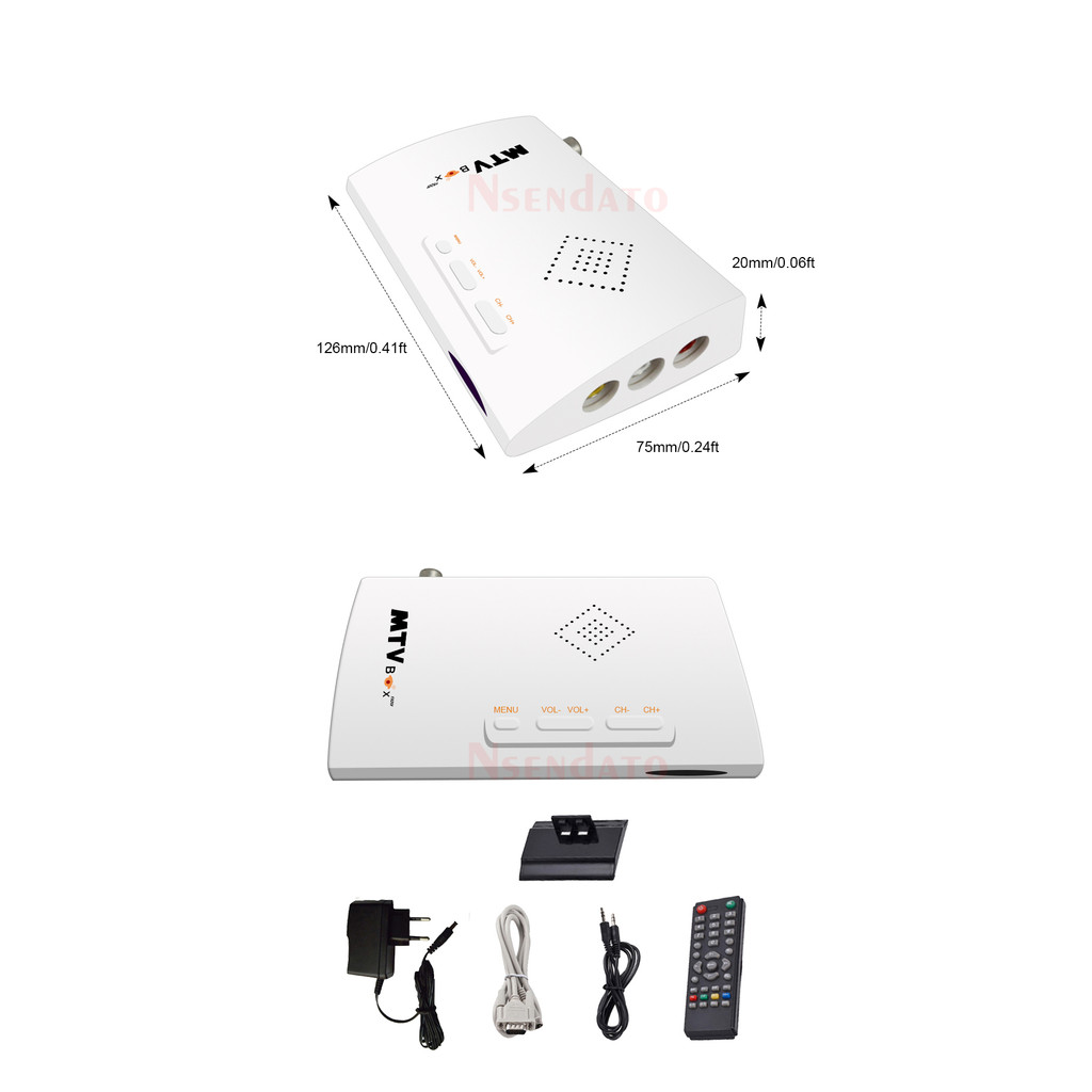 External LCD CRT TV Tuner MTV Box AV To VGA TV Receiver Tuner 1080P TV Set Top Box With Remote Contr