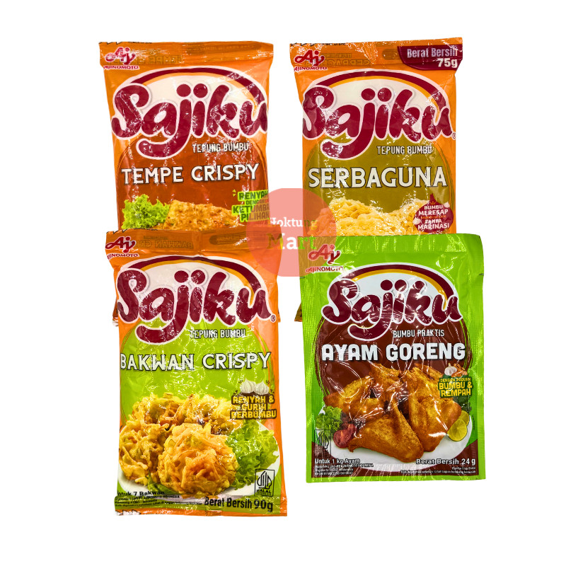 

Sajiku Tepung Bumbu 70-90gr sacet Tempe/Original/Crispy/Bakwan Ayam Goreng All Varian