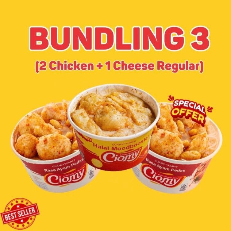 

Emama.store CIOMY - Hemat Bundling 3 (2 Spicy + 1 Cheese) Cup Regular